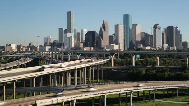 Houston, Teksas'ın şehir manzarası — Stok video