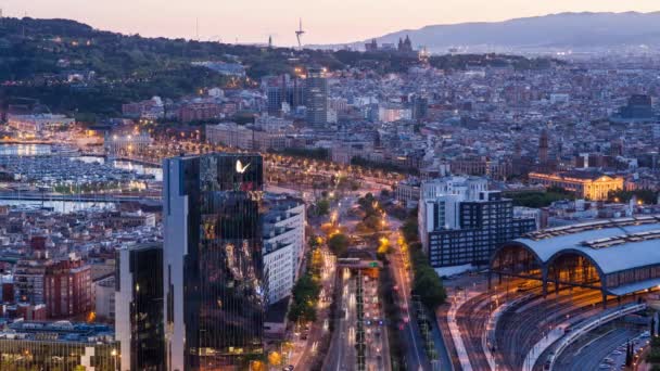 Centro di Barcellona, Spagna — Video Stock