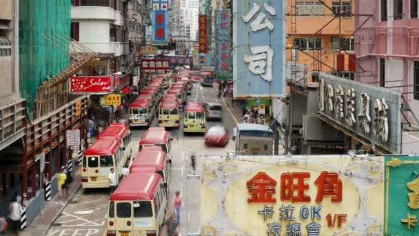 Scène de rue à Monk Xo, Hong Kong — Video