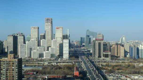 Central Business District van Peking — Stockvideo