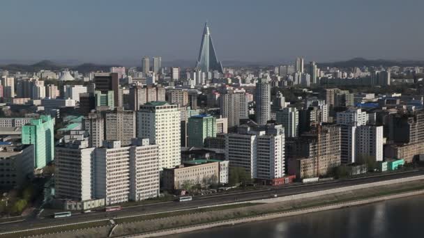 Staden Pyongyang, Nordkorea — Stockvideo