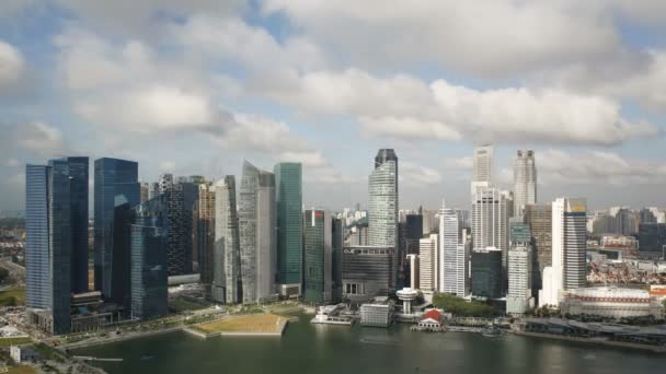 Centro de Singapur y Marina Bay, Singapur — Vídeos de Stock