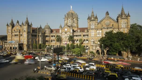 Chhatrapati Shivaji Terminus, Mumbai — Vídeo de stock