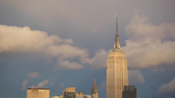 Manhattan al otro lado del río Hudson — Vídeos de Stock