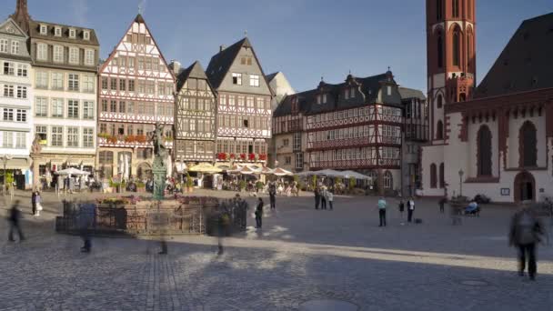 Romerberg Square, Frankfurt am Main — Stok video