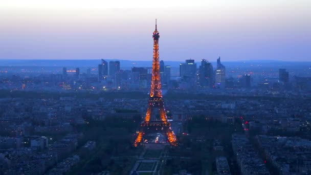 Tour Eiffel et skyline de Paris — Video