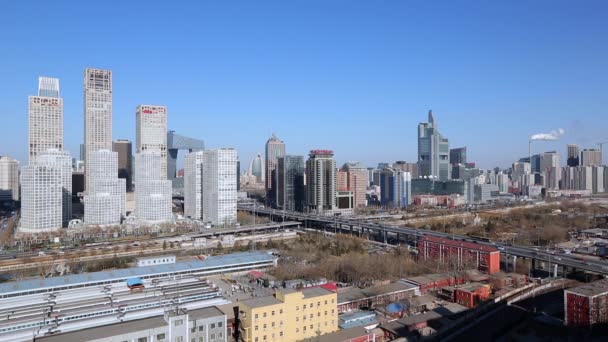 Central Business District i Peking — Stockvideo