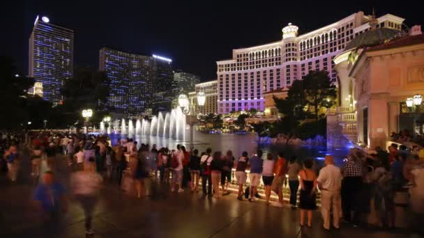 Strip en la noche, Las Vegas — Vídeos de Stock