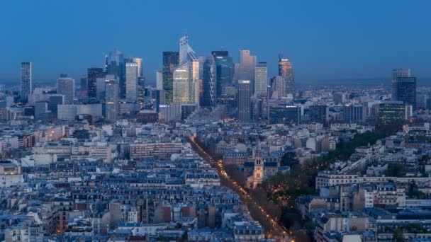 Distrito empresarial de La Defense, Paris — Vídeo de Stock