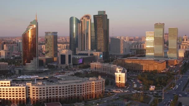 Staden centrerar av Astana, Kazakstan — Stockvideo