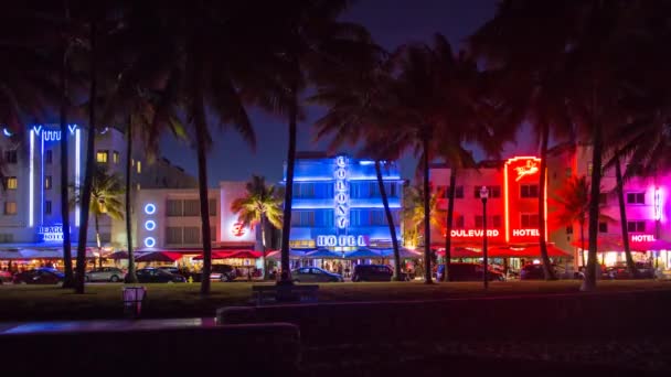 Art deco district, Miami — Stock video