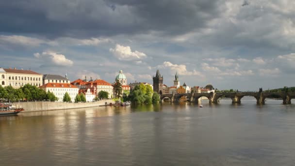 Ponte Carlo, Praga — Video Stock