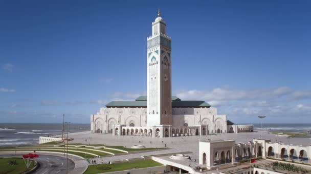 ハッサン 2 世モスク、モロッコ、北アフリカ — ストック動画