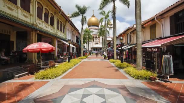 A Mesquita do Sultão em Kampong Glam — Vídeo de Stock