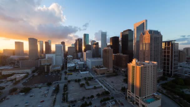 Stadtsilhouette von Houston, Texas — Stockvideo