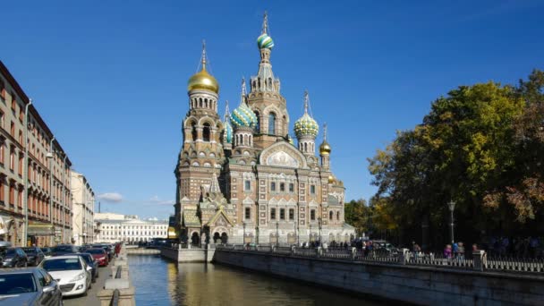 救い主、サンクトペテルブルクの教会のドーム — ストック動画