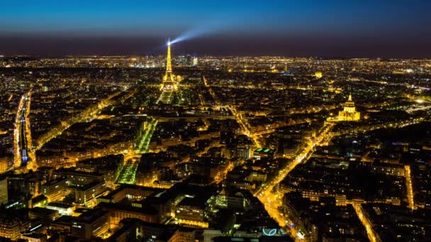 Cidade com a Torre Eiffel, Paris — Vídeo de Stock