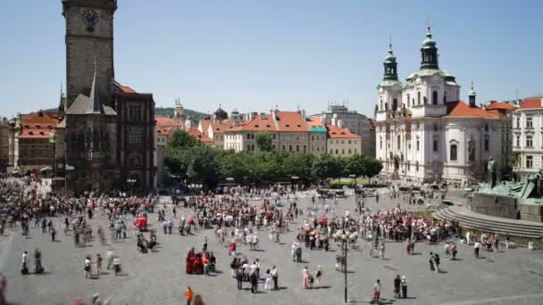 Stare Mesto Square, Prag — Stockvideo