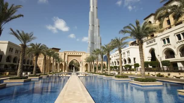 El Burj Khalifa en Dubai — Vídeo de stock