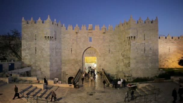 Damascus gate, Jeruzalem — Stockvideo