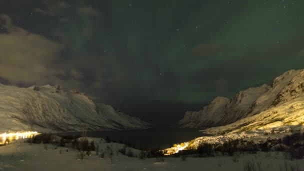 Zorza polarna, Norwegia — Wideo stockowe