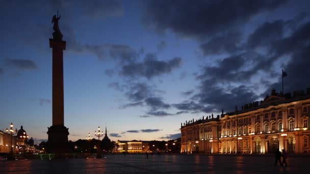Alexander Column and Winter Palace, São Petersburgo — Vídeo de Stock