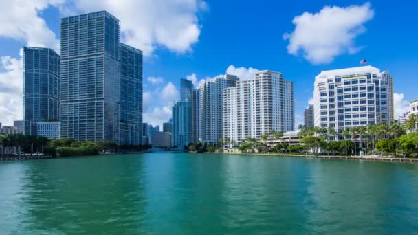 Eiland bedekt met appartement toren, Miami — Stockvideo