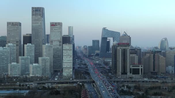 Central Business District van Peking — Stockvideo