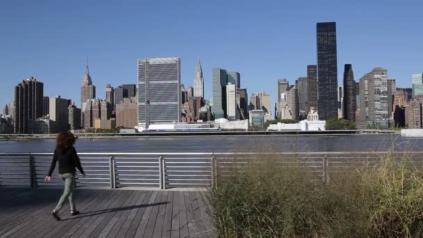 Skyline of Midtown Manhattan, New York — Stock Video