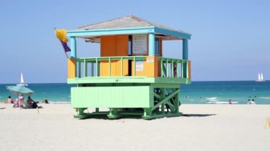 Miami Beach Art Deco tarzı Cankurtaran kulübe