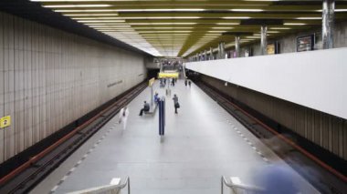 Prag'daki İstasyona gelen tren