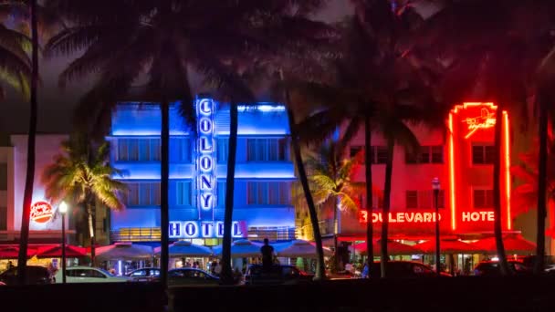 Art deco district, Miami — Stock videók