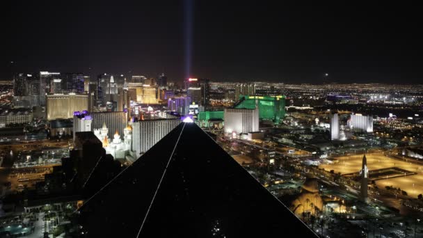 Strip en la noche, Las Vegas — Vídeos de Stock