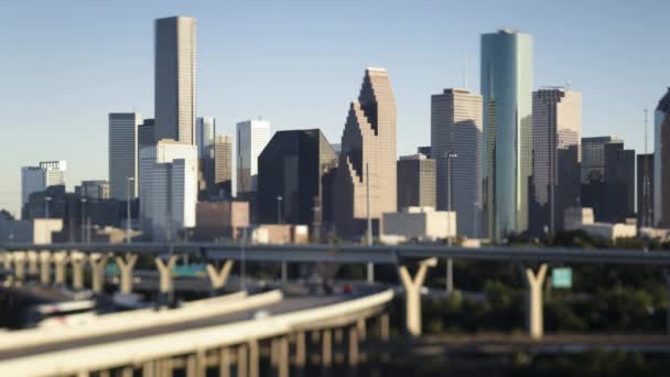 Stadtsilhouette von Houston, Texas — Stockvideo