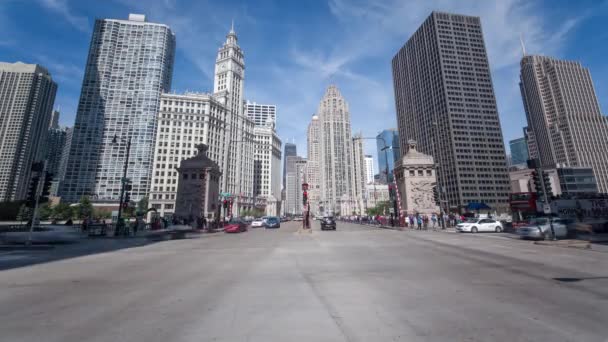 Trânsito na baixa, Chicago — Vídeo de Stock