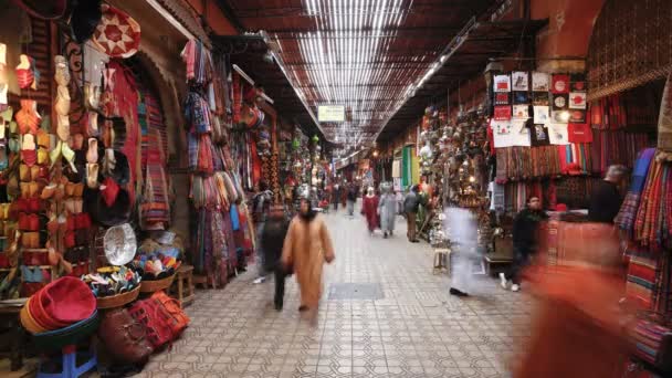Інтер'єр базару Міна в Марракеші — стокове відео