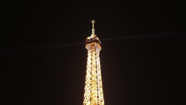 Torre Eiffel illuminata, Parigi — Video Stock