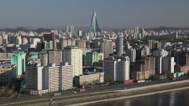 Stadt Pjöngjang, Nordkorea — Stockvideo