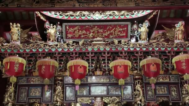 Lokale tempel in Chinatown, Singapore — Stockvideo