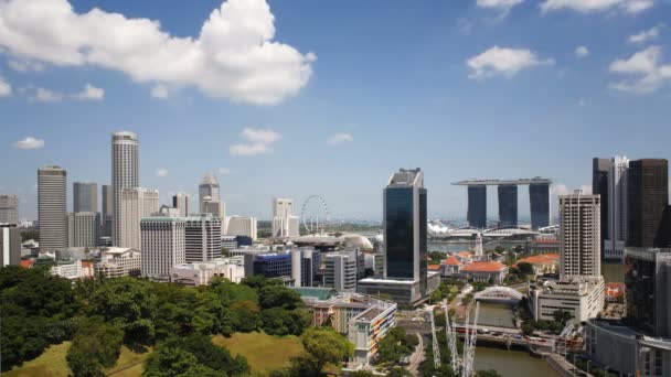 Σύγχρονη πόλη στον ορίζοντα, Σιγκαπούρη — Αρχείο Βίντεο