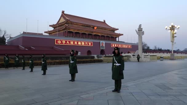 Platz des Himmlischen Friedens, verbotene Stadt, Peking — Stockvideo