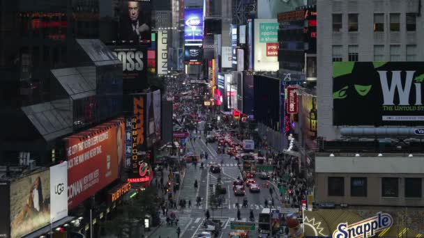 Broadway s pohledem na Times Square — Stock video