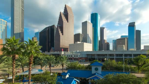Skyline do centro de Houston — Vídeo de Stock
