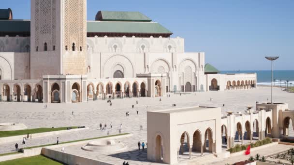 Hassan II Camii, Fas, Kuzey Afrika — Stok video