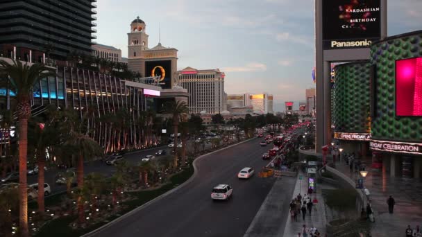 Gün batımında, Las Vegas Strip — Stok video