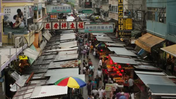 Utcai jelenet Monk Kok, Hong Kong — Stock videók