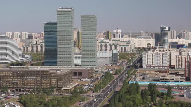 Centrum van Astana, Kazakhstan — Stockvideo
