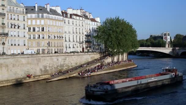 Rio Sena, Paris — Vídeo de Stock