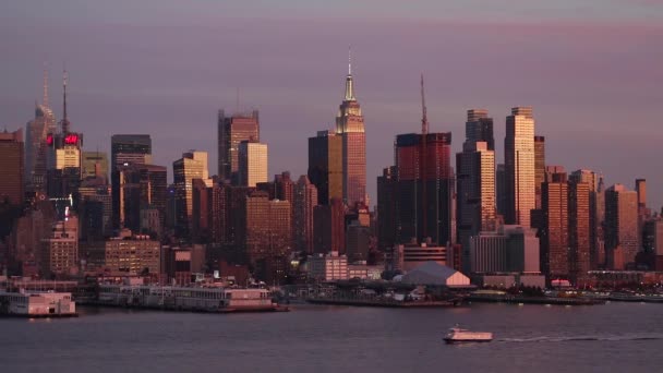 Manhattan à travers l'Hudson River — Video
