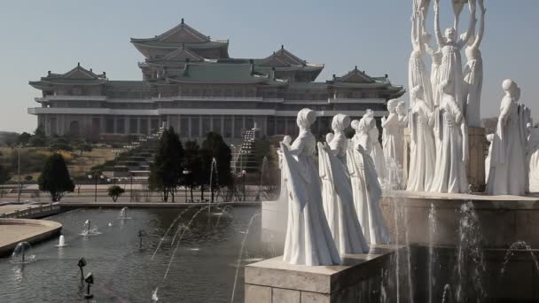 Grand emberek Study House, Pyongyang — Stock videók